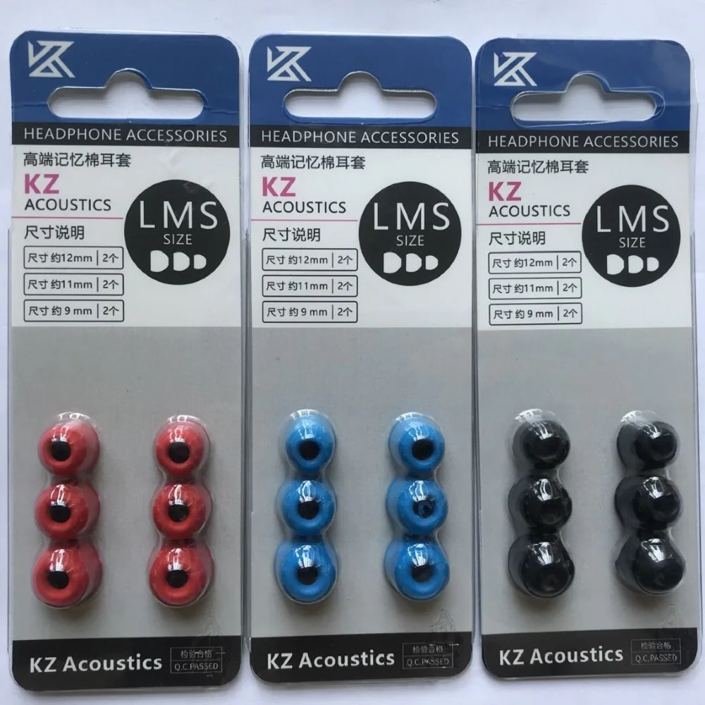 

KZ Original 3Pair(6pcs) Memory Foam Ear Tips Eartips Earbuds For In Earphone Headphones Noise Isolating Comfortble KZ ZS10 Pro