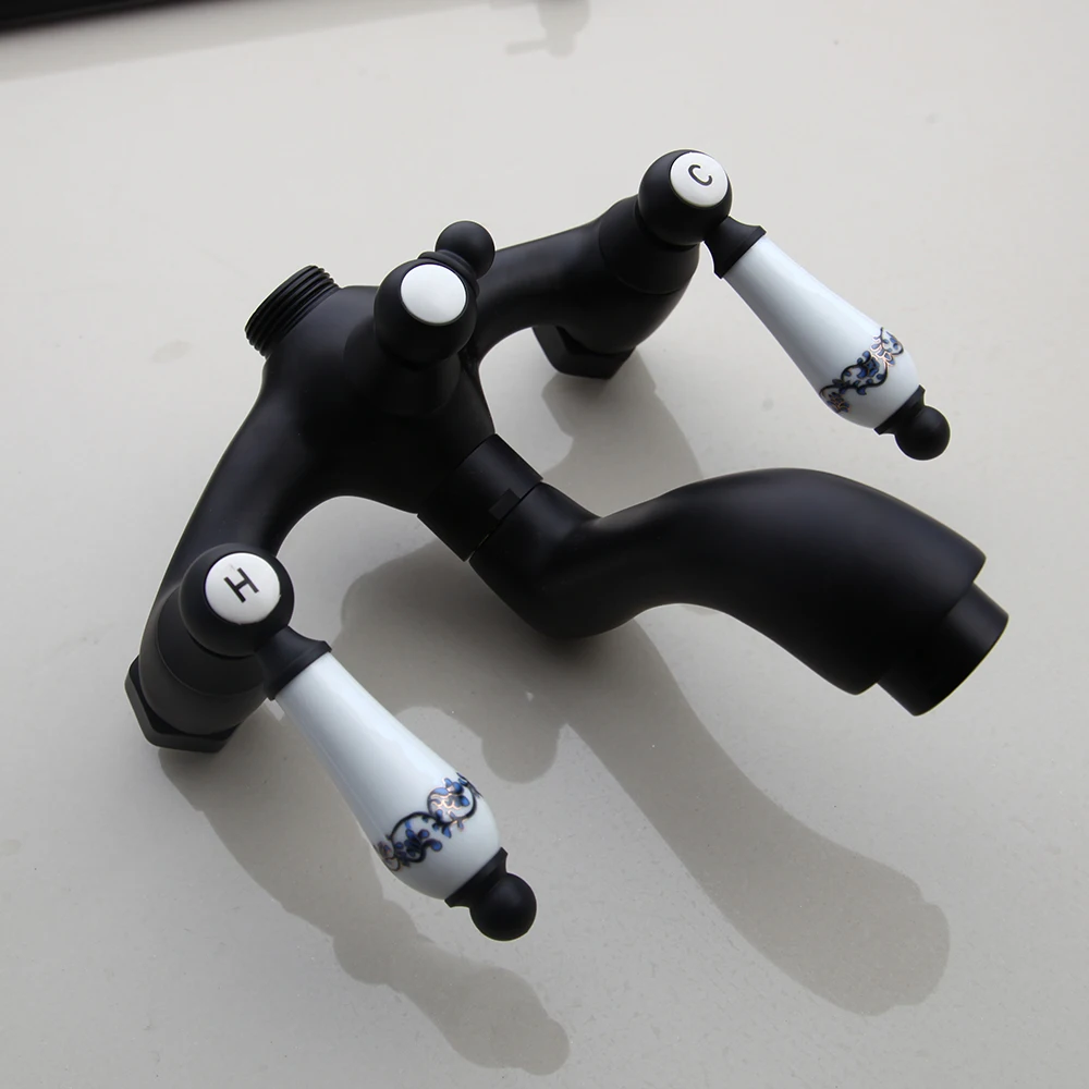 Description Picture 6 of itemYANKSMART Vintage Bathroom Black Wall Mounted 8 Inch Shower Set 3-functions Mixer Valve Faucet Set Rainfall Shower Mixer Tap Kit