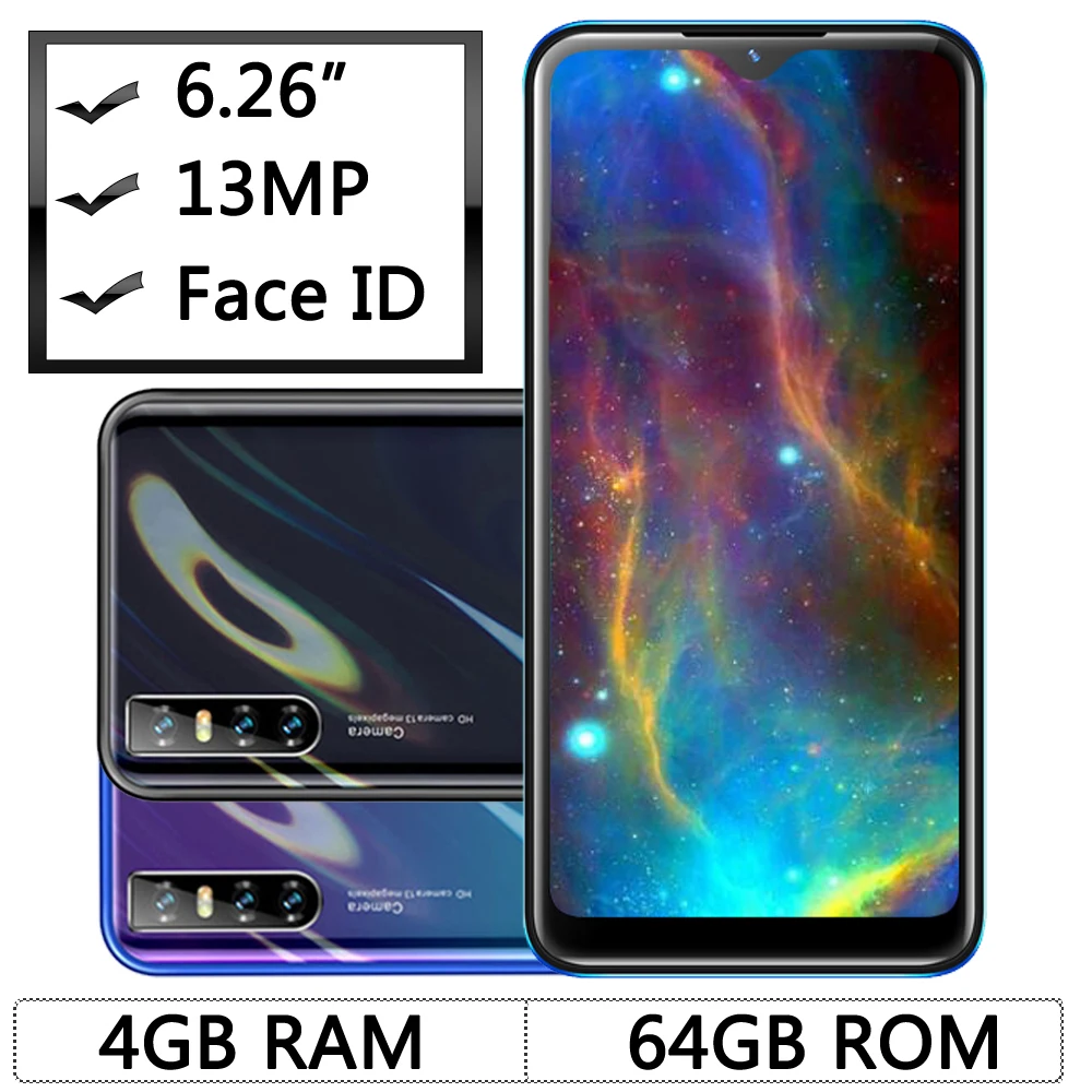8A Gesicht ID 13MP Original 6,26 inch Quad Core Entsperrt 4G RAM 64G ROM Handys Android Smartphones 2sim Celular schnelle versand