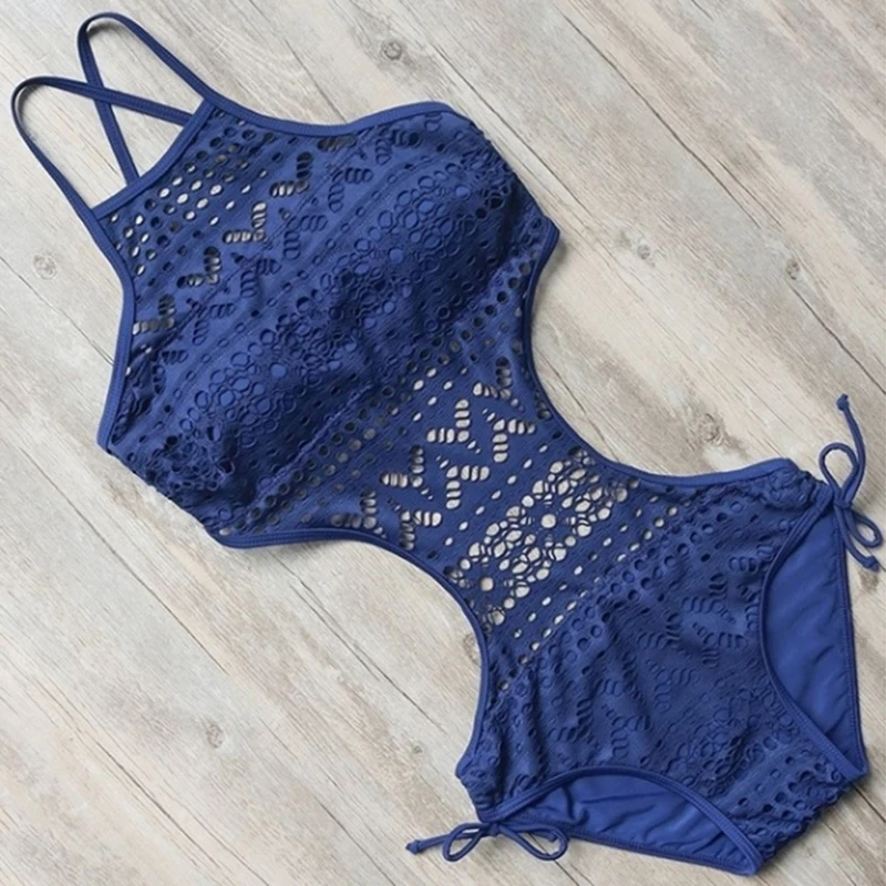 Сексуальная Открытая Женская одежда, комбинезон на бретельках, однотонный цветной летний купальник на шнуровке, бикини на бретельках, кружевной комбинезон без рукавов