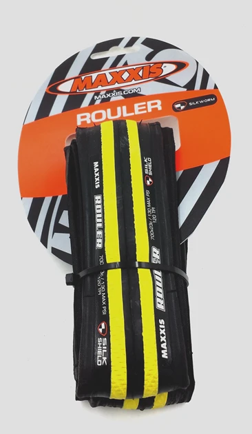 MAXXlS Rouler велосипедной шины с защитой от 700C 700* 23C Сверхлегкий 235 г 120TPI шины для шоссейного велосипеда 700 для ремонта проколотых шин складной следить гоночные шины - Цвет: huangse