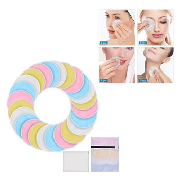 

16Pcs Reusable Makeup Puff Foundation Powder Solution Facial Make Up Sponge Natural Organic Bamboo Puff Beauty Skin Care Tool
