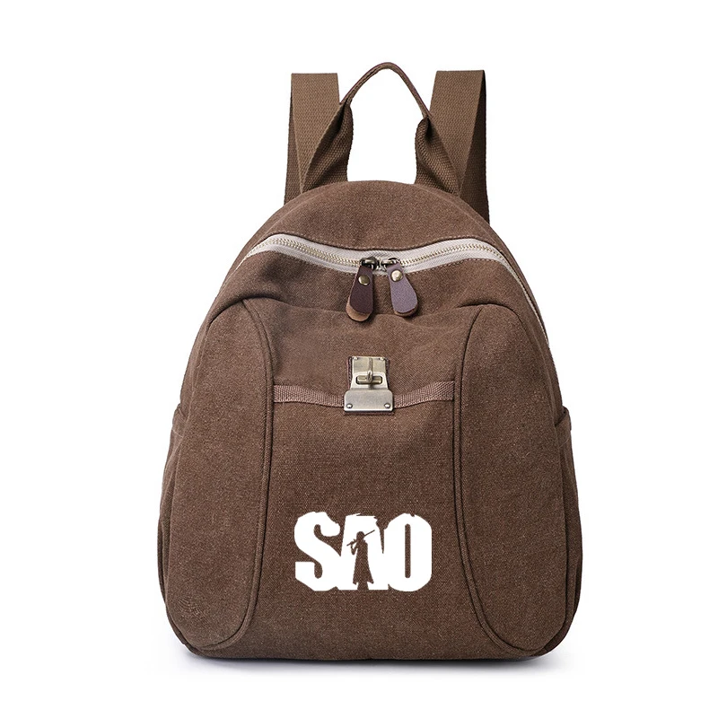 6 Color Backpack Sword Art Online SAO Cosplay Canvas Cartoon Printing Travel Book Bags Student School Shoulder Bag Rucksack