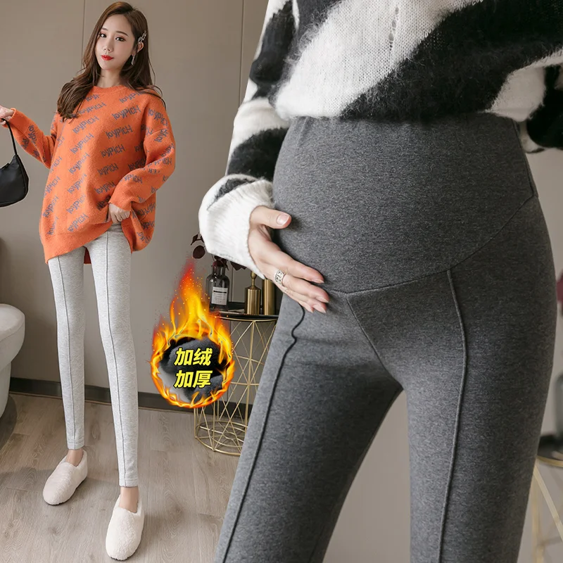 Women's Warm Velvet Leggings Autumn-Winter Big Size Candy Colors Thick Faux Knitted Thicken Slim Stretch Legging 3