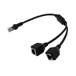 Répartiteur de réseau Ethernet LAN RJ45 1 à 2 femelle, extension de Transmission Stable, câble adaptateur facile, Cat5e, Cat5, Cat6 