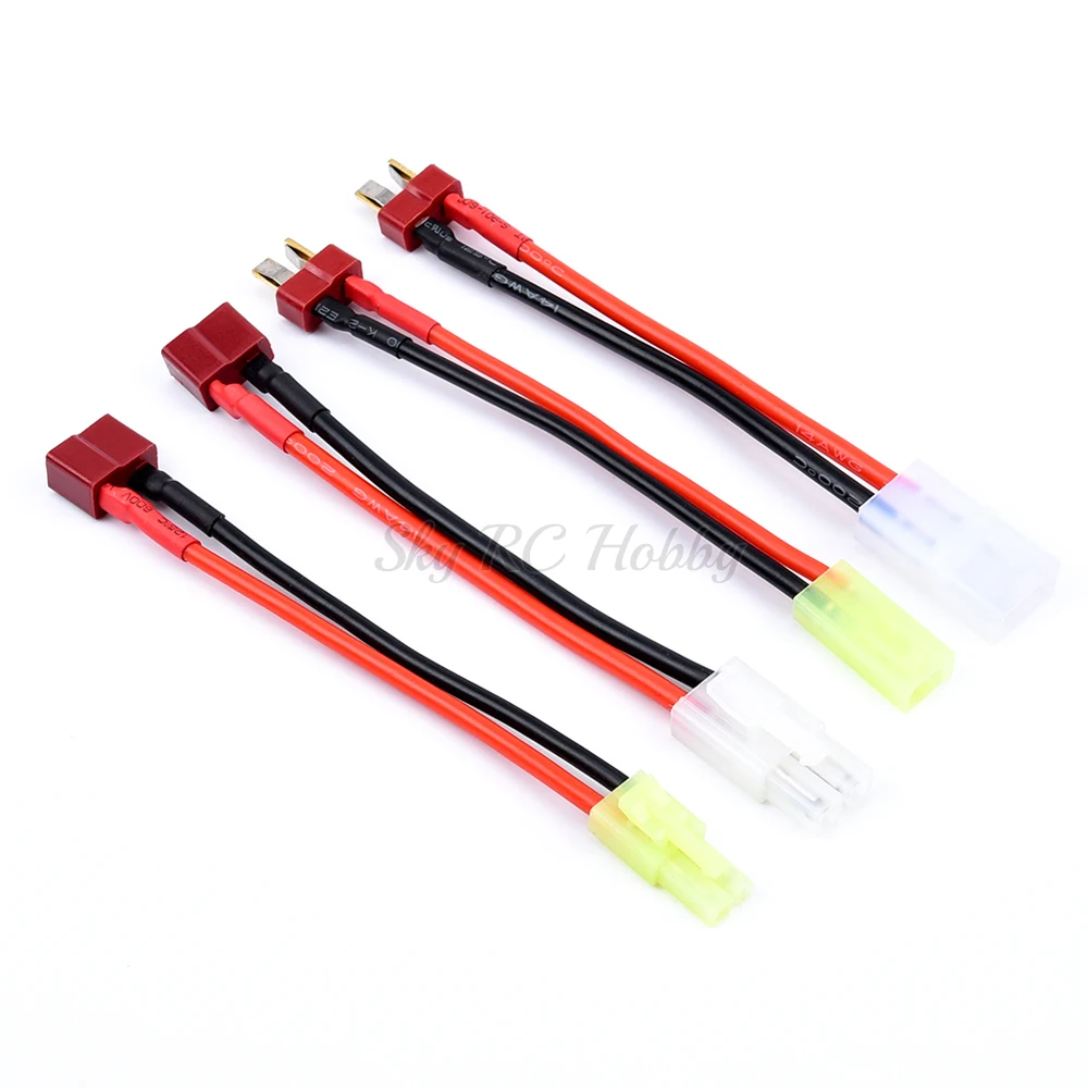 Переходник Deans T мама/папа-папа Tamiya / Mini штекер папа провод 14AWG 16AWG для