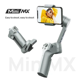 Cardán Moza MINI MX 3-eje estabilizador de mano para iphone HuaWei teléfono inteligente acción bolsillo CÁMARA DE Steadicam del Zhiyun suave X