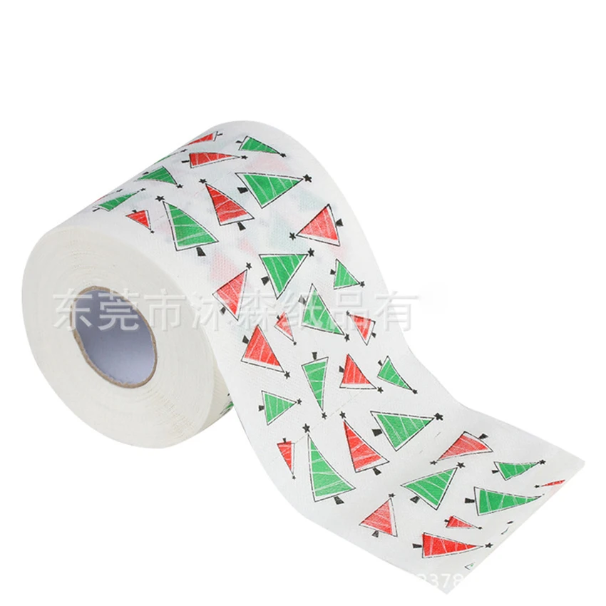 Christmas Tissue toilet paper roll cute creative printed paper Santa Claus Christmas tree roll soft 3 Ply