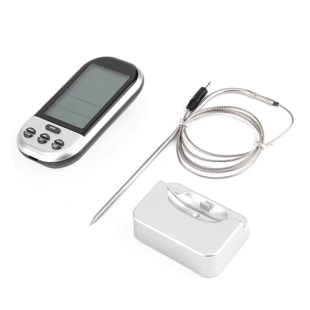 

Thermometers Household Health Monitors hot Sale Wireless Remote Meat Food Thermometer Kitchen Cooking Oven BBQ + Dock care