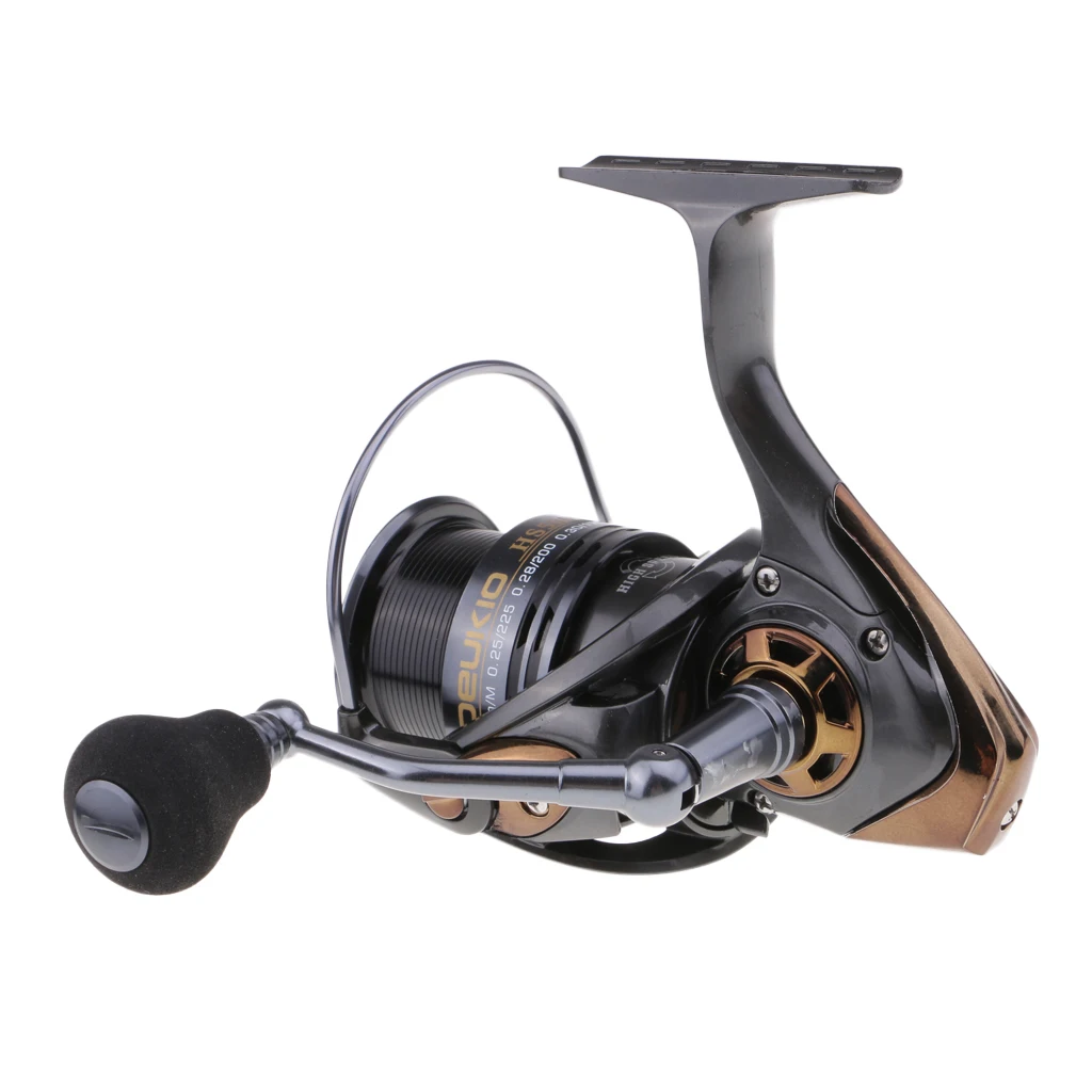 Spinning Reel Saltwater 5+1BB 6.7:1 Metal Spool Lure Fishing Reels with Shallow Spool