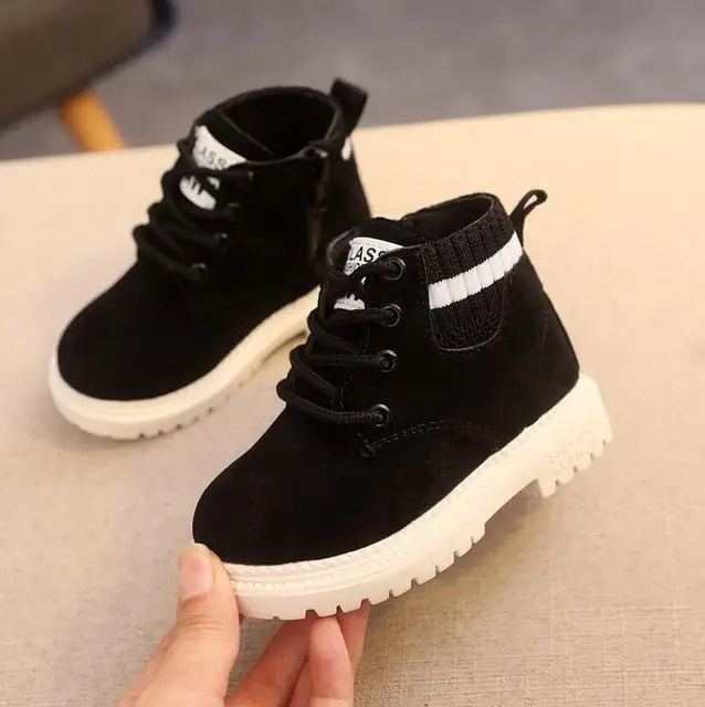 Children Casual Shoes Autumn Winter Boots Boys Shoes Fashion Leather Soft Antislip Girls Boots 21-30 Sport Running Shoes 5