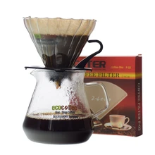 Eco coffee Value bundle V60 капельница+ 580 мл сервер+ 102 фильтры эспрессо Подарочный кофейный набор кофеварка