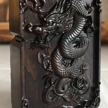 BYG 8 стилей 3D Дракон двусторонний рельеф ручной работы blackwood резной Керосин Зажигалка с zpo вставкой