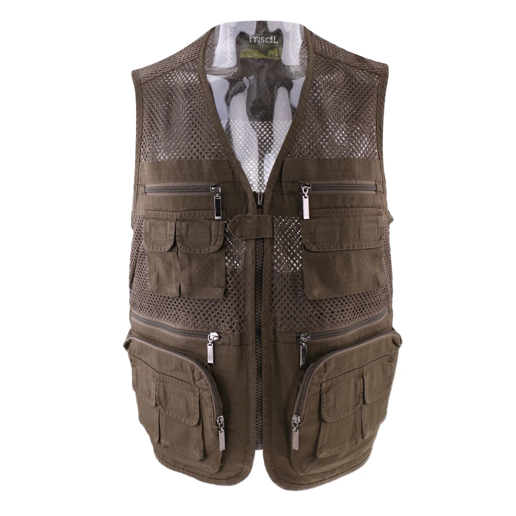 XL Army Green Открытый Быстросохнущий рыболовный жилет, мульти карманы сетки жилет рыбалка охота жилет фотографии куртки - Цвет: XL Army Green