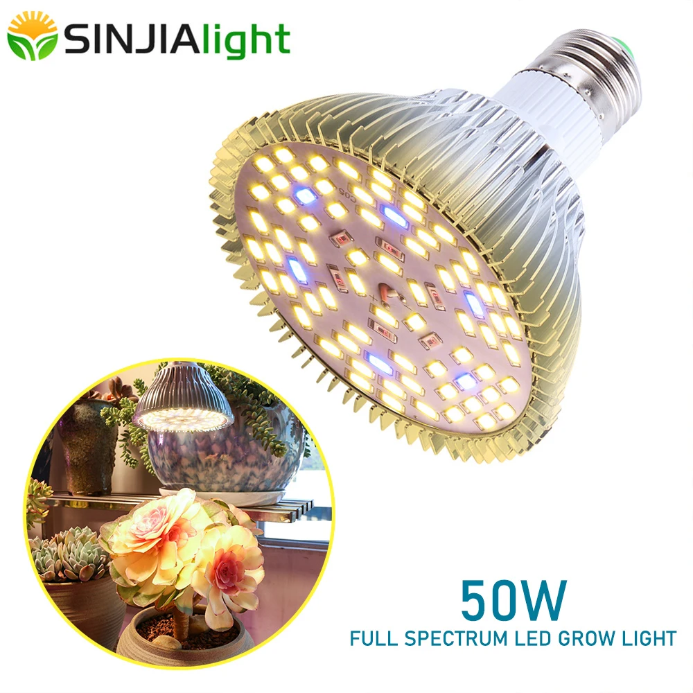 78 Led Plant Phytolamp 50W Grow Light Full Spectrum Warm Growth Lamp Bulb Led Per Fiori Semi Indoor Growbox
