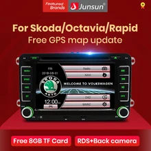Junsun 2 din " автомобильный DVD Радио мультимедийный плеер для VW/Skoda/Octavia/Fabia/Rapid/Yeti/Seat/Leon gps навигация автомобильный аудио стерео
