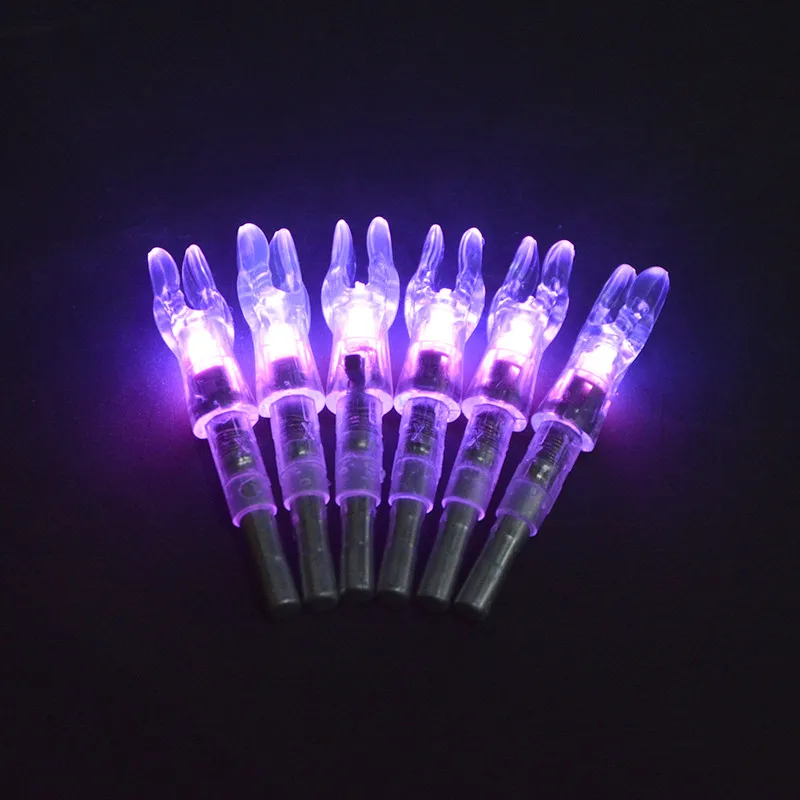 6 шт., автоматический светодиодный наконечник для стрельбы из лука, стрелы Nock Lighting Nocks, сменные стрелы Nock Fit ID 5,3 мм, стрелы для лука, охотничьи принадлежности