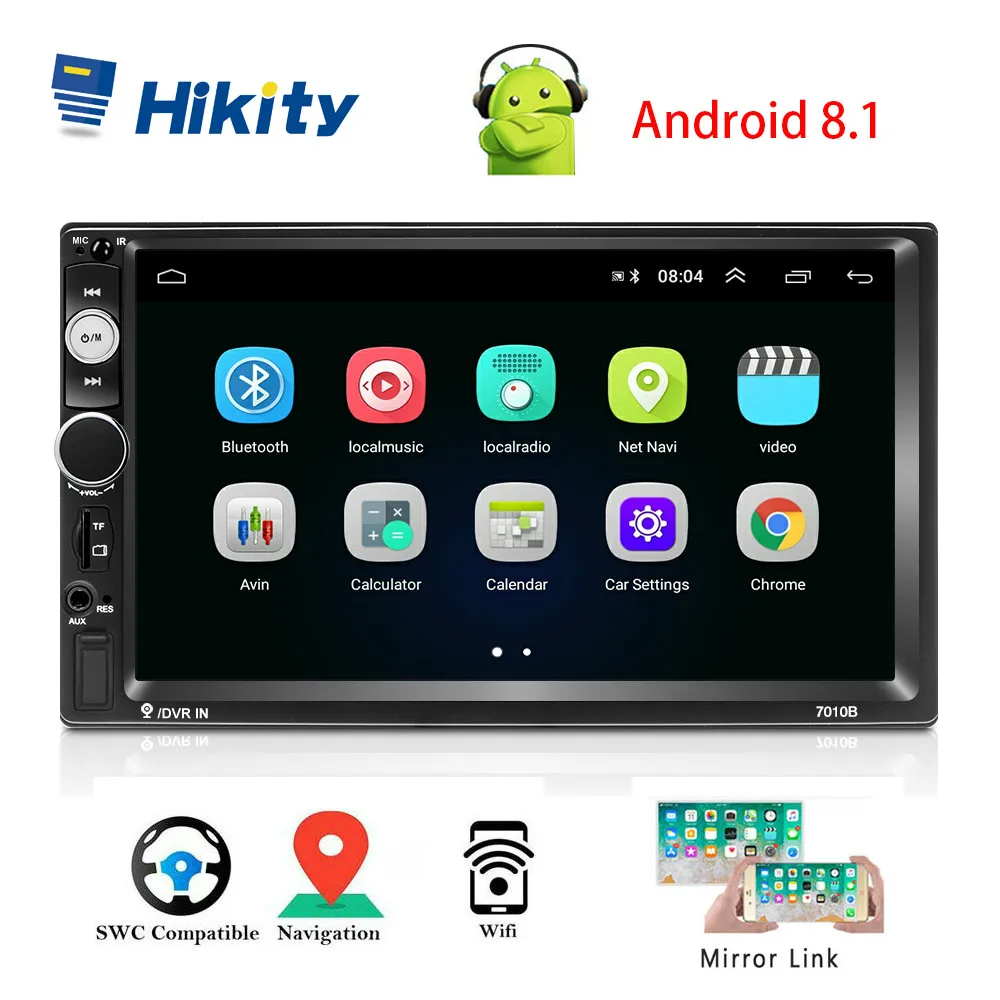 Автомагнитола Hikity 7010B универсальный мультимедийный плеер с GPS Bluetooth для Hyundai Nissian