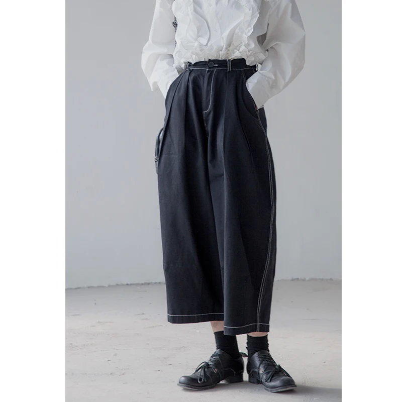 SuperAen New Autumn and Winter Women Jeans Wild Casual Fashion Ladies Jeans Solid Color Wide Leg Pants Ladies Jeans