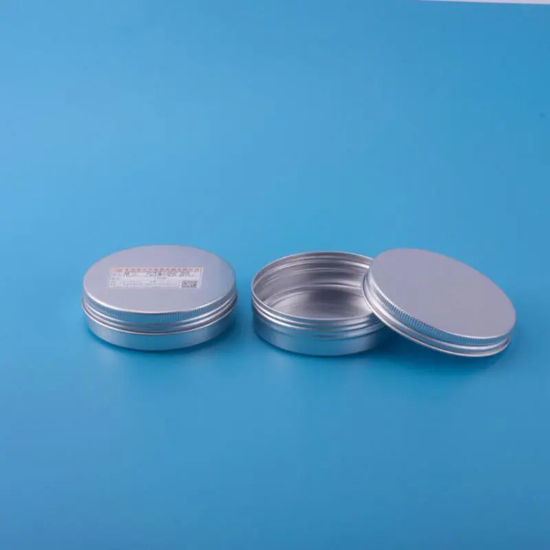 100ml Screw Thread Lid Empty Makeup Tool Cream Sample Jar Metal Aluminum Round Tin Cans Box Hair Conditioner 30pcs/lot