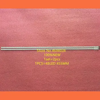 

Free Shipping 2pcs/lot LED Backlight strip For 40E19HM 015B8000-A21-001-6840 V-6840-A21-11 TPT400LA-J1L01 NEW 48Leds 455mm