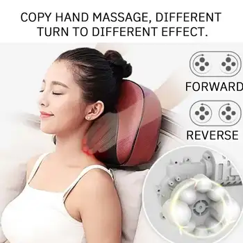 

16 Heads Electric Neck Back Heat Massage Pillow Shiatsu Shoulder Deep Kneading Massager Infrared therapy for shiatsu Massage