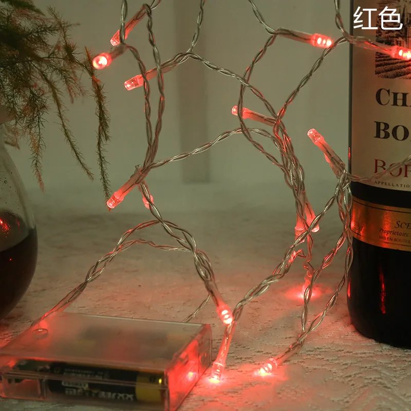 LED Battery Light Creative Wedding Holiday Lights Lighting Chain Outdoor Decoration Decorative Stars Spring Festival Colorful Li