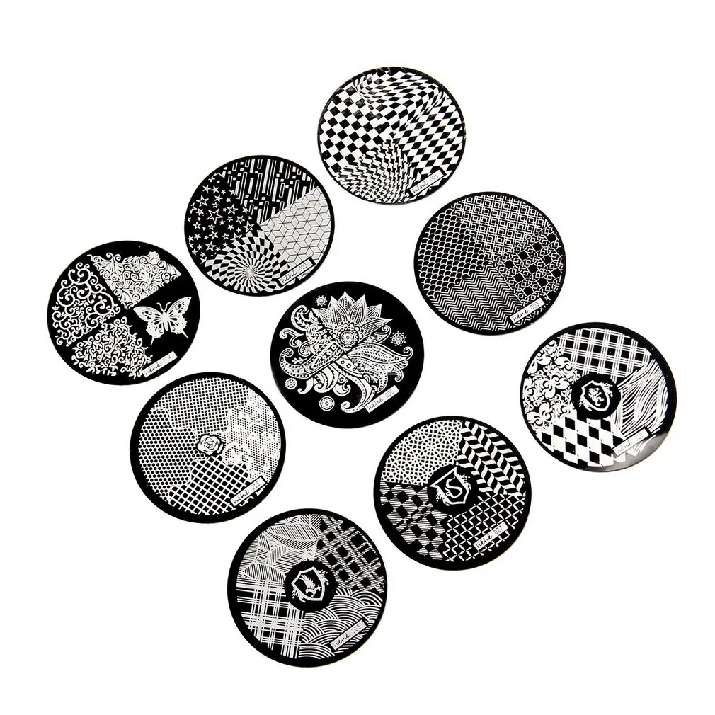 1pcs Fashion DIY Nail Art Image Stamp Stamping Plates Manicure Template 9 Styles Big Sale