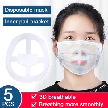 

5pcs 3D Mouth Mask Bracket Support Breathing Assist Help Disposable Mask Inner Bracket Mask Holder Breathable Valve TXTB1