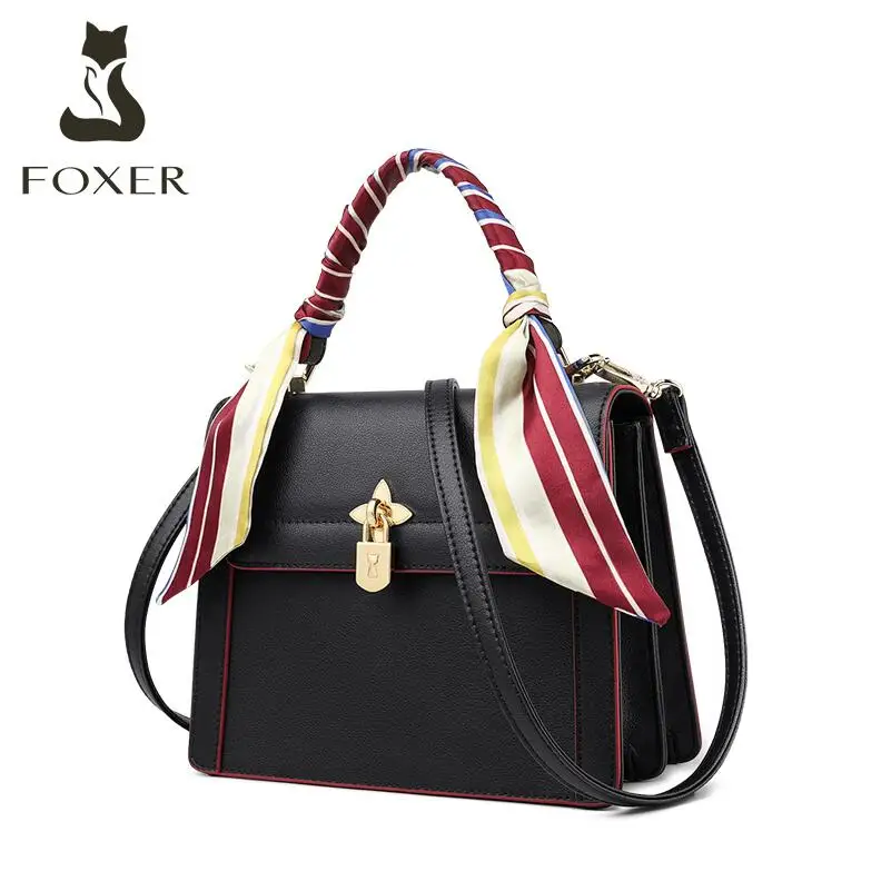 FOXER Women leather handbags designer bags famous brand women bags new luxury handbags women bags fashion cowhide bag