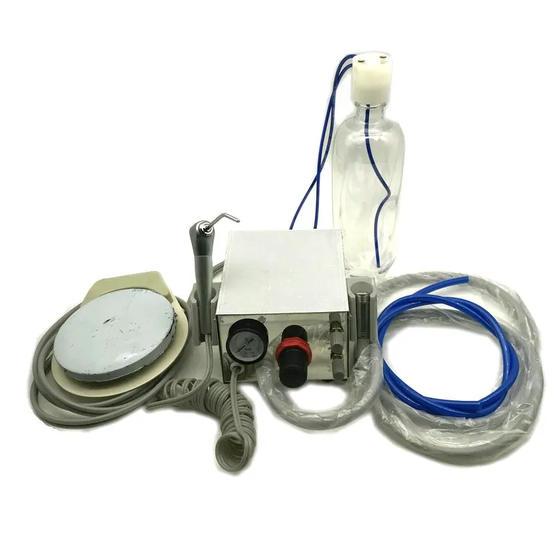  Dental Lab Aluminum alloy Portable one Turbine Unit Air Compressor 3 way straw for dentist
