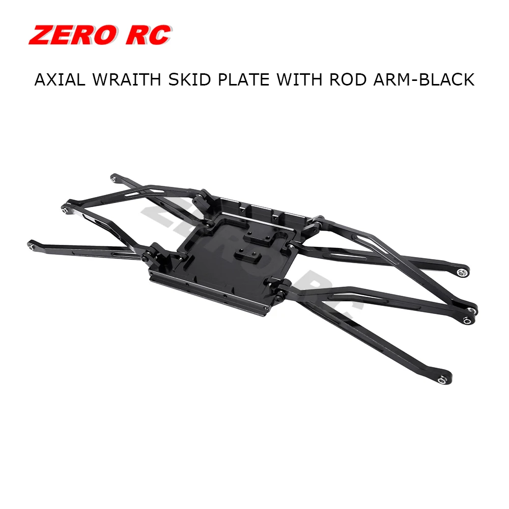 2 Stück 1/10 RC Alloy Skid Plate Assembly für Axial Wraith RR10 Crawler Schwarz 