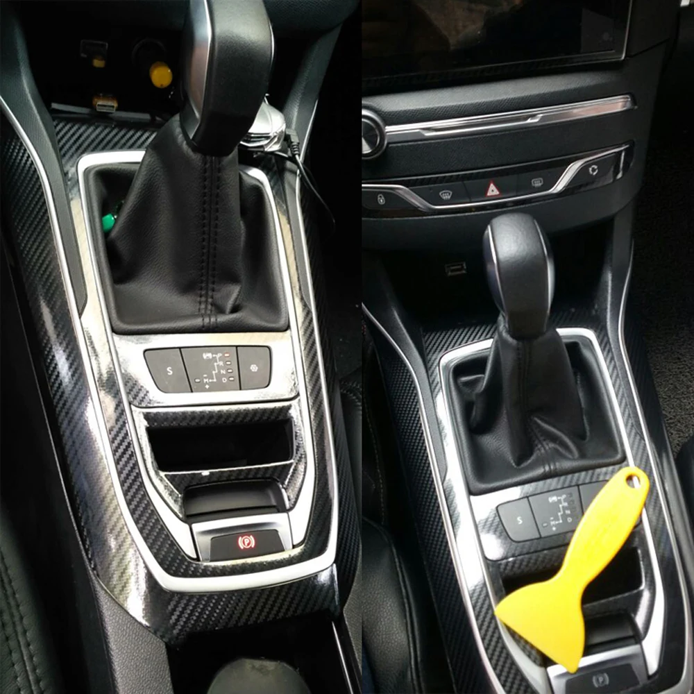 Для peugeot 408- внутренняя Центральная панель управления дверная ручка 3D/5D наклейки из углеродного волокна наклейки аксессуары для стайлинга автомобилей