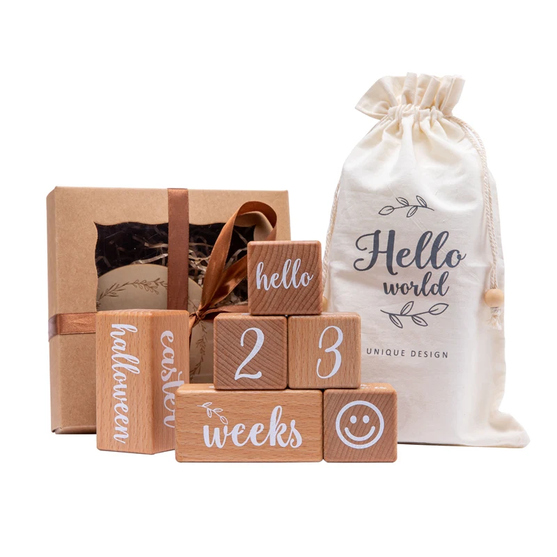 Bebé Milestone-6/14 juegos de madera para bebé, fondos de utilería de fotografía, personalizable, regalo conmemorativo para el crecimiento de los niños