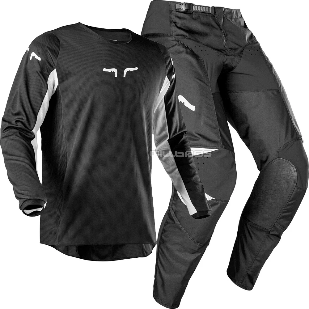 New DELICATE FOX 180 Prix Grey Jersey Pant Gear Combo for ATV DH MX Off-Road Scooter Dirt Bike Motocross Motorcycle