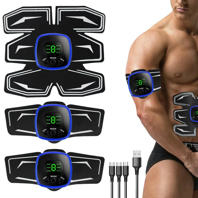 US $17.52 Six Abdominal Exercise Equipment Body Slimming Fat Burning Exerciser Body Building Fitness Electric