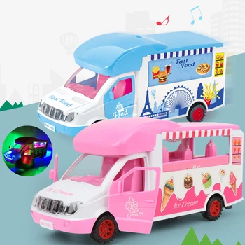 

Children electric ice cream bar universal dining car toy window automatic lifting belt light music projection