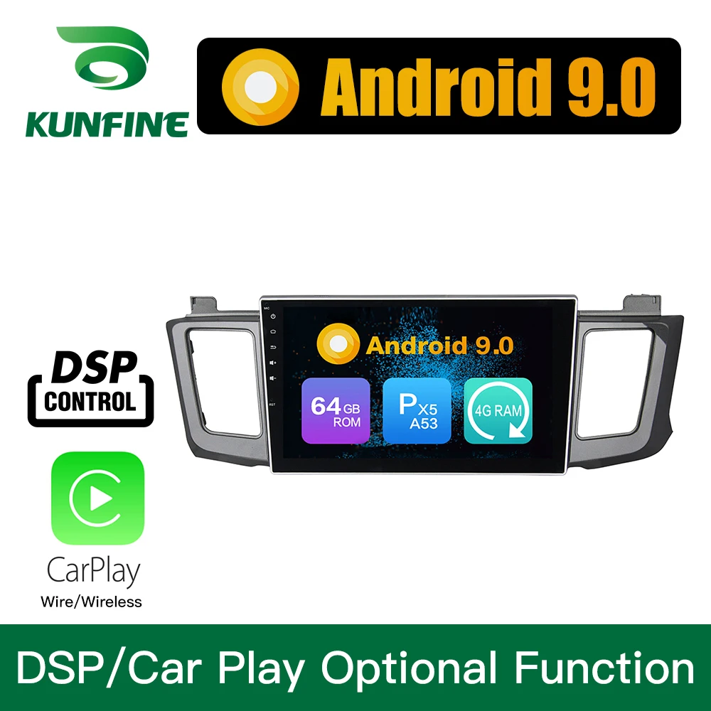 Best Android 9.0 Octa Core 4GB RAM 64GB Rom Car DVD GPS Multimedia Player Car Stereo Deckless For TOYOTA RAV4 2012-2015 Radio WIFI 0