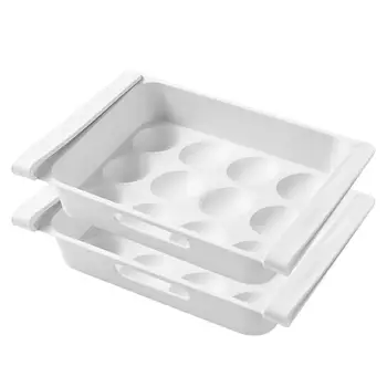 

2PCS Refrigerator Egg Storage Box Drawer Type Storage Boxes Multi-Purpose Fridge Storage Container Household Fruit Storage Case