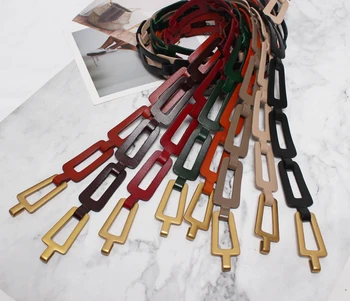 

Women 2020 news black long blet plus size ins style leather pu luxury designer runway brand coat belt brown red white