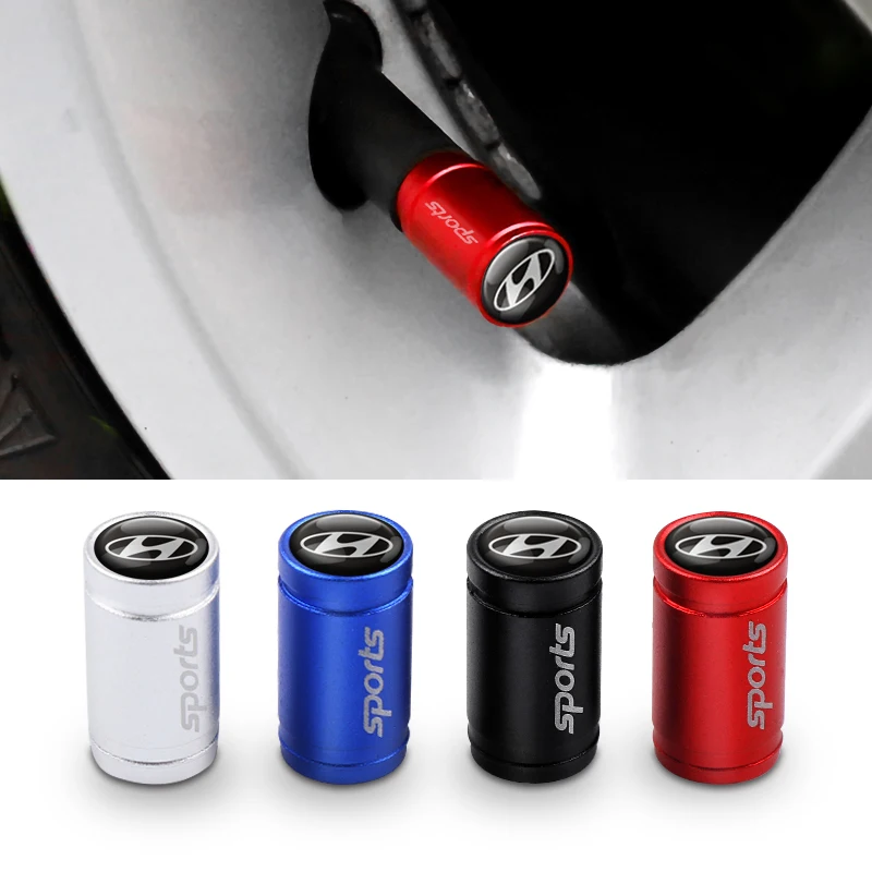 

Car Styling sport Badge Emblem Stickers Decal Wheel Tire Valve Cap For HYUNDAI Solaris ix35 i20 i30 i40 Tucson Accessories Decal