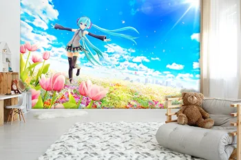 

[Self-Adhesive] 3D Hatsune Miku 4078743 Japan Anime Wall Paper mural Wall Print Decal Wall Murals