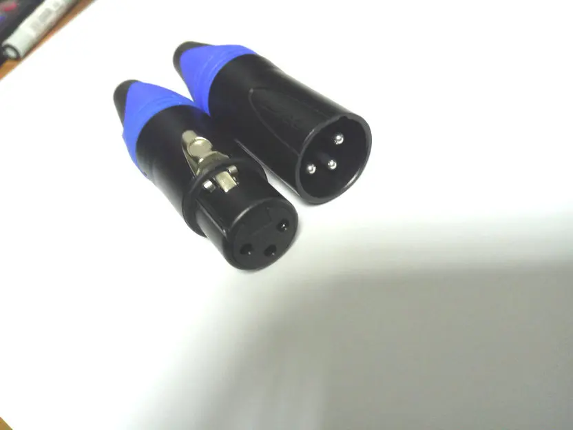 10 компл. 3 pin XLR аудио кабель Разъем MIC штекер+ Женский Джек Цвет Синий