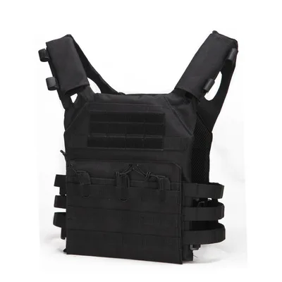 black 600D Охотничий Тактический жилет военный Molle Plate Carrier журнал страйкбол Пейнтбол CS открытый защитный легкий жилет - Цвет: black