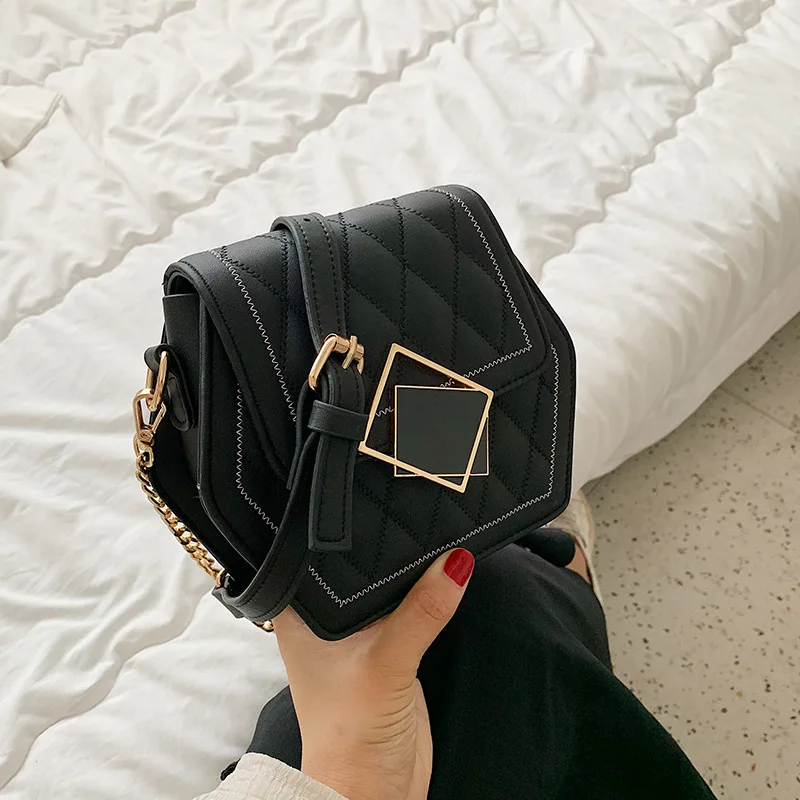 JIULIN 2019 new Korean version of Lingge single shoulder slant bag fashion chain small square | Багаж и сумки