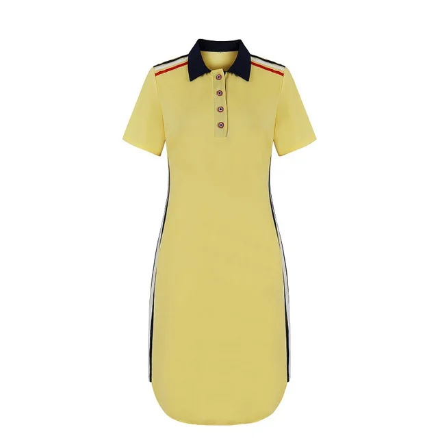 yellow polo dress shirt