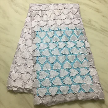 

African French Beaded Lace Fabric 2020 High Quality Lace White Lace Fabric Nigerian Water soluble Mesh Lace Fabrics for Wedding