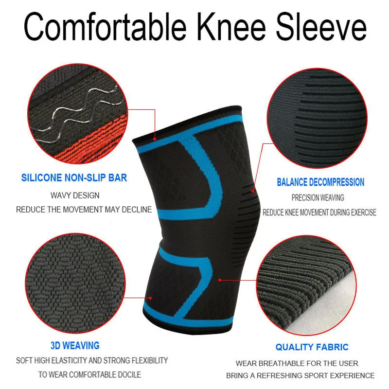 Nylon Sports Safety Knee Pad Support Running Cycling Bandage Basketball Elastic Adult Brace Protector Fitness Arthritis Elbows knee pad knee support knee support sleeve knee brace