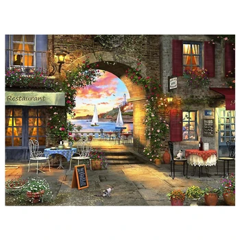 

DIY Sticker Picture Diamond Wall Painting 5D Personality Restaurant Full Round Drill Home Decor Embroidery Cross Stitch Beadwork