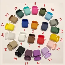 Корейский Макарон карамельный цвет Силиконовый ТПУ кожухи головных телефонов для Apple Airpods 1/2 ударопрочный защитный чехол для наушников Аксессуары